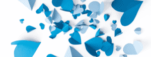 paper blue hearts