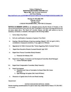 Board Agenda 1