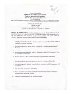 Notice of Meeting 1