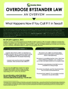 Texas Overdose Bystander Law -- Educational Brief (September 2021) 1
